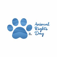 Naklejka na ściany i meble vector graphic of animal rights day good for animal rights day celebration. flat design. flyer design.flat illustration.