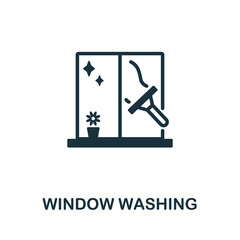 Window Washing icon. Monochrome sign from cleaning collection. Creative Window Washing icon illustration for web design, infographics and more