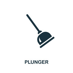 Plunger icon. Monochrome sign from cleaning collection. Creative Plunger icon illustration for web design, infographics and more