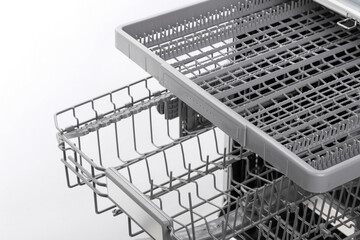Details of the basket inside the dishwasher