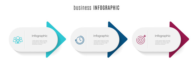 Modern arrow timeline infographic template