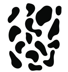 Vector Geometric Abstract shapes. 
 Random blotch, inkblot. Organic blob, blot. Drop of liquid, fluid. Pebble, stone silhouette.Ink stain, mottle spot irregular shape. Basic, simple rounded