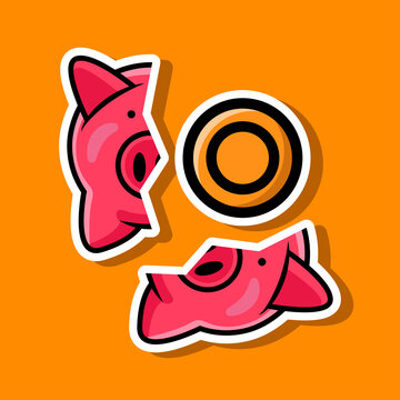 recommend clip art: piggy bank holding coins and money, simple cartoon vector illustration