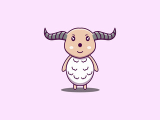 Print Vector Cute sheep cartoon illustration