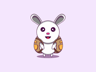 Print Vector Cute rabbit character cartoon illustration