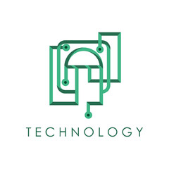 Digital Technology Logo Graphic Design