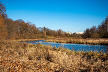 autumn landscape with river