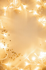 new year's text frame, christmas text frame, gold text frame with stars