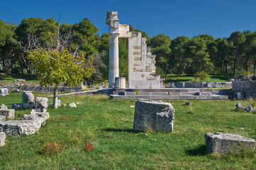 Antikes Epidaurus, Hestiatorion , Peloponnes, Argolida, Griechenland