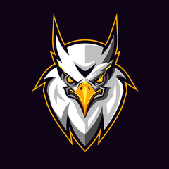 eagle head angry mascot for sports and esports logo vector illustration