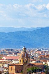 Obraz premium View of the city and mountains in Florence, Italy