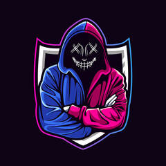 hacker mascot for sports and esports logo © Ilhustrator