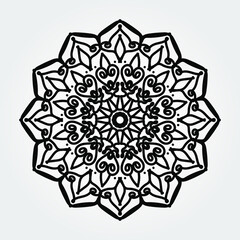 Decorative round floral mandala