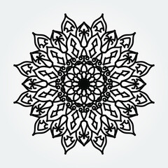 Decorative round floral mandala
