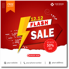 12.12 Shopping day sale banner for business retail promotion
