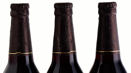 Three neck beer bottles