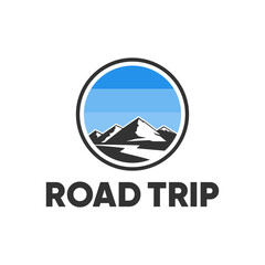 Road trip logo inspiration mountain travel journey