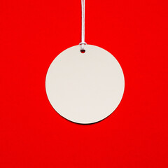 Black Friday. Sale tag on the red background