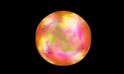 colorful world  ,galxy  on black   background