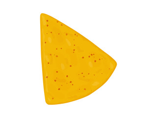Tortilla chips or nachos tortillas. Mexican food isolated on white background.