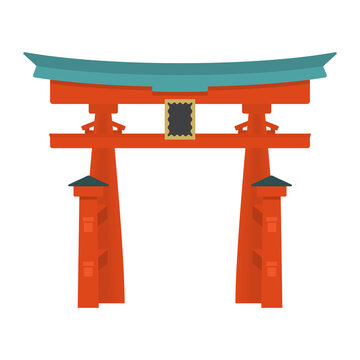 厳島神社の鳥居のイラスト Stock Vector Adobe Stock
