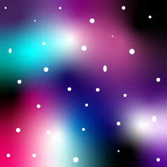 White and oval balls are scattered in space. Background. Fashionable style