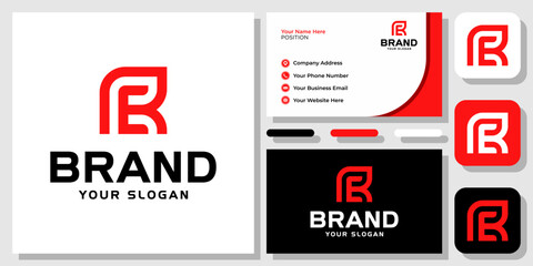 Fototapeta Initials Letter RE ER Monogram Simple Modern Clean Creative Logo Design with Business Card Template obraz
