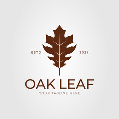 simple brown oak leaf or maple leaves logo vector illustration design