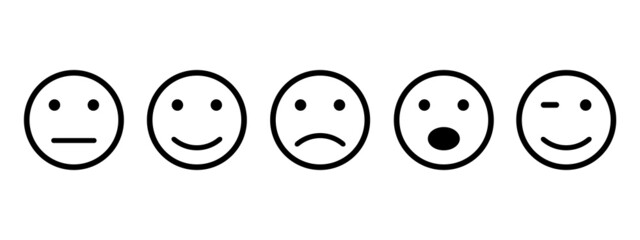 Fototapeta premium Face smile icon.