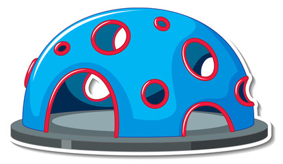 Playground climbing dome on white background