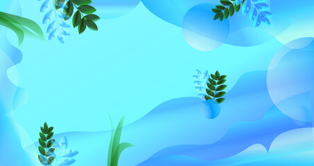 Fototapeta na wymiar Blue background with trees