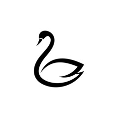 Obraz premium swan icon design template vector isolated illustration
