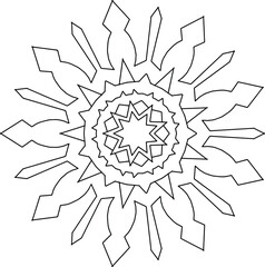 abstract floral ornament mandala design, tattoo, black and white mandala, pattern, tattoo, 