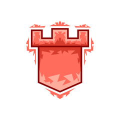 castle mascot logo design vector