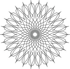 abstract floral ornament mandala design, tattoo, black and white mandala, pattern, tattoo, 