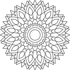 abstract floral ornament mandala design, tattoo, black and white mandala, pattern, tattoo, 