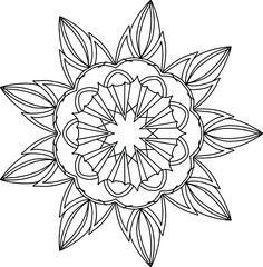 abstract floral ornament mandala design, tattoo, black and white mandala, pattern, tattoo, 