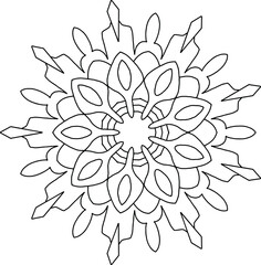 abstract floral ornament mandala design, tattoo, black and white mandala, pattern, tattoo, 
