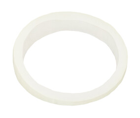 Ring of golden onion isolated on white background.