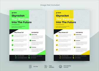 Fototapeta premium Corporate Flyer Template Design, Flyer Design. Poster Design, Corporate Poster, Promotional Flyer,