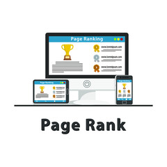 seo page rank design on white background