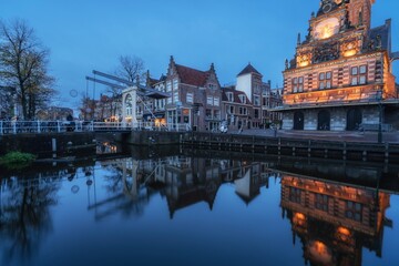 Fototapeta na wymiar Reflections at Alkmaar