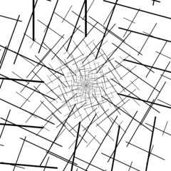 Swirling radial pattern background. Vector illustration for swirl design. Vortex starburst spiral twirl square. Helix rotation rays. Converging psychadelic scalable stripes