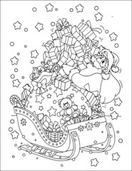 Santa distributes gifts 02