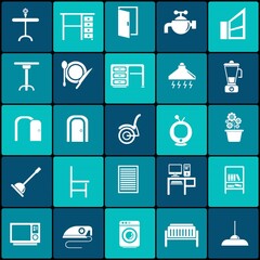 Furniture flat icons, vector illustration modern design template