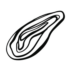 Freeform doodle element.Minimalist abstract boho watercolor shape.