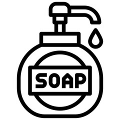 LIQUID SOAP line icon,linear,outline,graphic,illustration