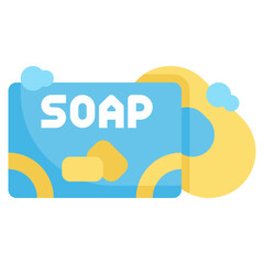 Fototapeta premium SOAP flat icon,linear,outline,graphic,illustration