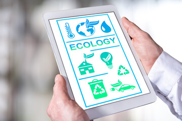 Ecology concept on a tablet