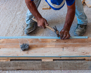 Construction site - Preparation for building foundation